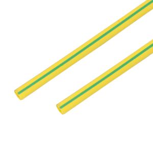 Трубка термоусаживаемая ТУТ нг 10,0/5,0мм, желто-зеленая, упаковка 50шт. по 1м REXANT